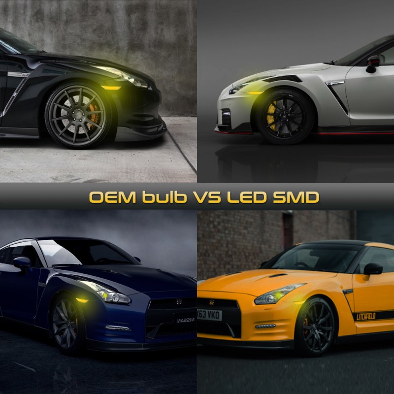 2Pcs LED Dynamic Side Marker Lights Arrow Turn Signal Blinker Lamps For ...