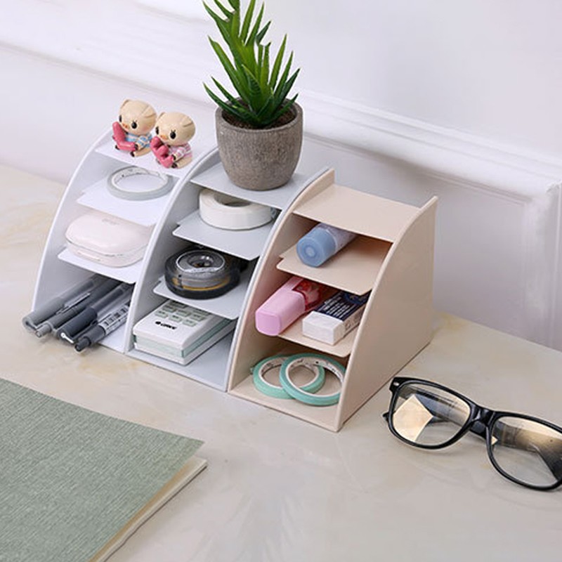 Desktop storage box TV remote storage multi-function trapezoidal PP can ...