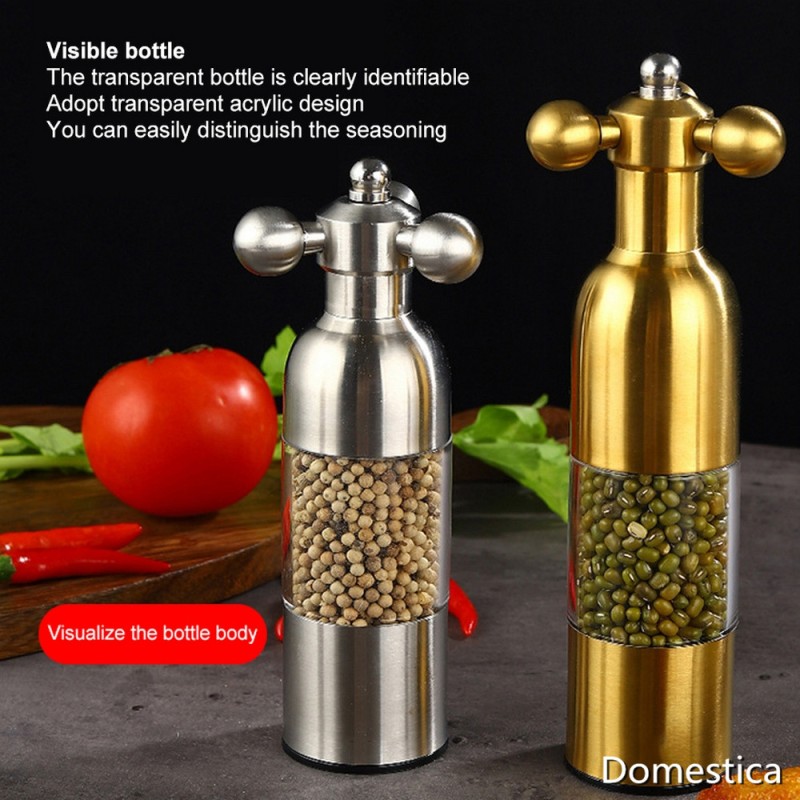 Stainless Steel Pepper Powder Grinder Tap Grinder Manual Salt Pepper
