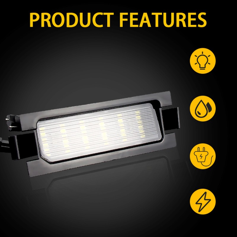 2Pcs For Hyundai I30 LED Rear License Plate Lights No Error White Lamp Car Accessory Parts Car